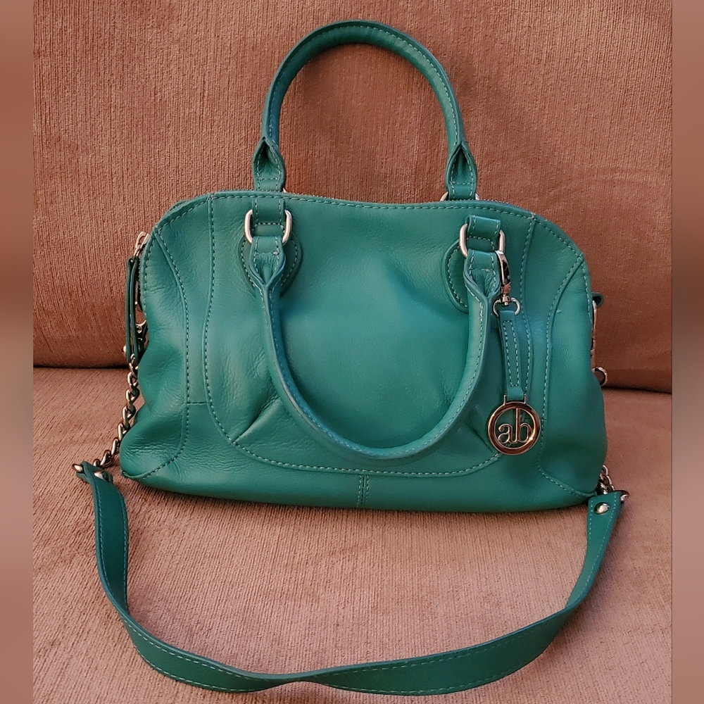 Audrey Brooke Teal leather shoulder bag
